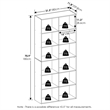Pemberly Row Contemporary 12-Cube Open Shelf 12x32x71-inches in White