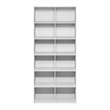 Pemberly Row Contemporary 12-Cube Open Shelf 12x32x71-inches in White