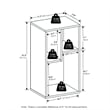 Pemberly Row 3-Cube Irregular Cubes Storage Bookcase/Bookshelf Amber Pine
