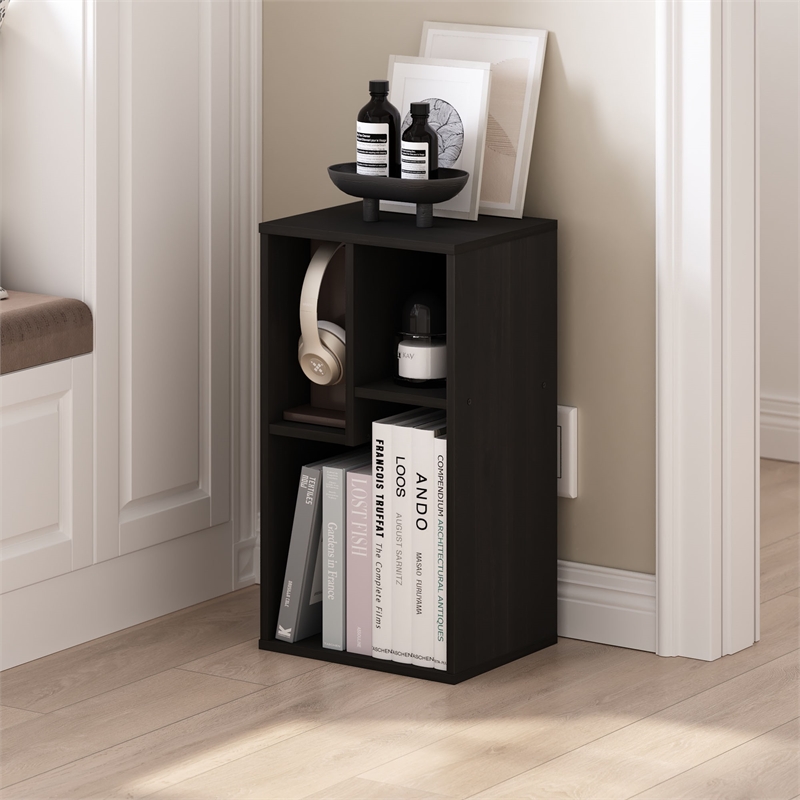 Pemberly Row 3-Cube Irregular Cubes Storage Bookcase/Bookshelf Espresso