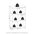 Pemberly Row 6-Cube Irregular Cubes Storage Bookcase/Bookshelf White