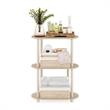 Pemberly Row Turn-N-Tube 3-Tier Modern Oval Side Display Bauhaus Oak/Beige