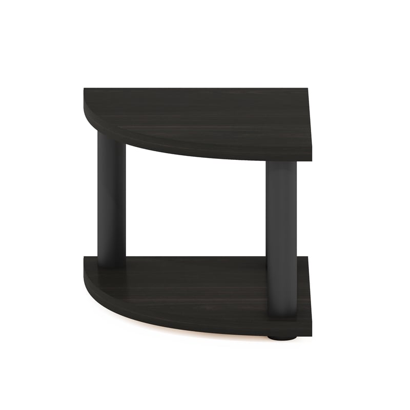 Pemberly Row 2-Tier Corner Countertop Organizer Shelf in Espresso/Black