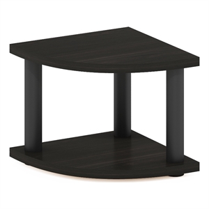 Pemberly Row 2-Tier Corner Countertop Organizer Shelf in Espresso/Black