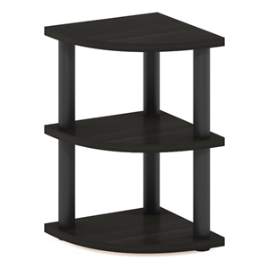 Pemberly Row 3-Tier Corner Countertop Organizer Shelf in Espresso/Black