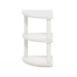 Pemberly Row Turn-N-Tube 3-Tier Corner Countertop Organizer Shelf in White