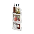 Pemberly Row Turn-N-Tube 3-Tier Corner Countertop Organizer Shelf in White