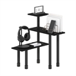 Pemberly Row Turn-N-Tube 3-Tier Multipurpose Corner Countertop Espresso/Black