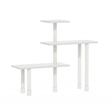 Pemberly Row Turn-N-Tube 3-Tier Multipurpose Corner Countertop Organizer - White