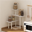 Pemberly Row Turn-N-Tube 3-Tier Multipurpose Corner Countertop Organizer - White