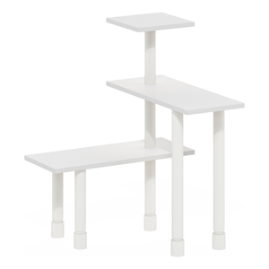 Pemberly Row Turn-N-Tube 3-Tier Multipurpose Corner Countertop Organizer - White