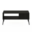 Pemberly Row Mid-Century Coffee Table with Wood Legs in Espresso