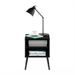 Pemberly Row Mid-Century End Table with Wood Legs in Espresso
