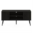 Pemberly Row Mid-Century TV Stand with Wood Legs infor TV Size Espresso