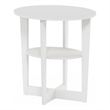 Pemberly Row Oval End Table in Side Table in Nightstand in White