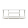 Pemberly Row Turn-N-Tube 3D 3-Tier Entertainment TV Stands in White