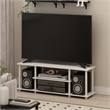 Pemberly Row Turn-N-Tube 3D 3-Tier Entertainment TV Stands in White