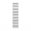 Pemberly Row 9-Shelf Multimedia Media Storage Tower Rack with Adjustable White
