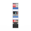 Pemberly Row 9-Shelf Multimedia Media Storage Tower Rack with Adjustable White