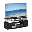 Pemberly Row Large Entertainment Center Hold up to 55-IN Stainless Steel Tubes