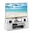 Pemberly Row Large Entertainment Center Hold up to 55-IN Stainless Steel Tubes