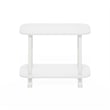 Pemberly Row Turn-N-Tube Oval End Table with Casters in White