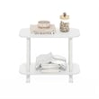 Pemberly Row Turn-N-Tube Oval End Table with Casters in White