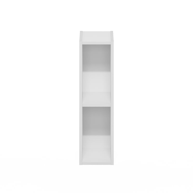 Pemberly Row 2-Tier Storage Shelf Bookcase in 6-Inch Width in White