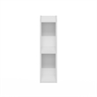 Pemberly Row 2-Tier Storage Shelf Bookcase in 6-Inch Width in White