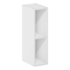 Pemberly Row 2-Tier Storage Shelf Bookcase in 6-Inch Width in White