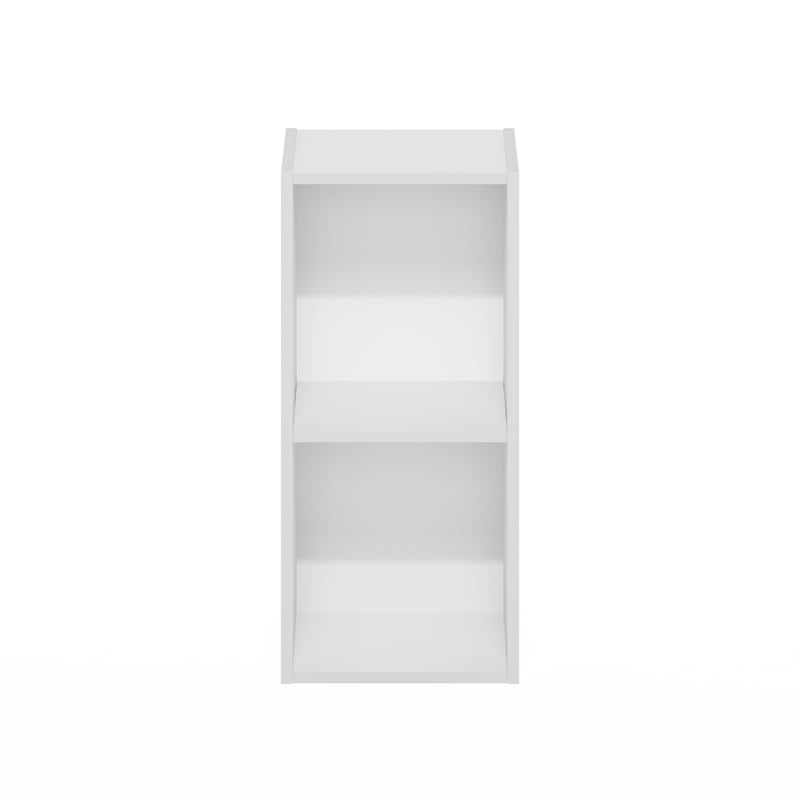 Pemberly Row 2-Tier Storage Shelf Bookcase in 10-Inch Width in White
