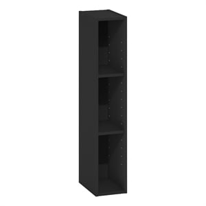 Pemberly Row 3-Tier Storage Shelf Bookcase in 6-Inch Width in Blackwood