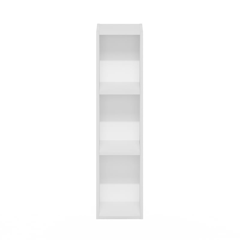 Pemberly Row 3-Tier Storage Shelf Bookcase in 8-Inch Width in White