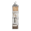 Pemberly Row Contemporary 4-Tier Corner Open Shelf Bookcase in White