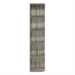 Pemberly Row 5-Tier Corner Open Shelf Bookcase in French Oak