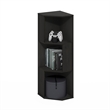 Pemberly Row 3-Tier Freestanding Corner Shelf Bookcase in Bookshelf in Espresso