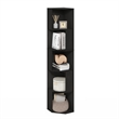 Pemberly Row 5-Tier Freestanding Corner Shelf Bookcase in Bookshelf in Espresso