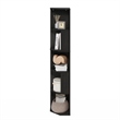 Pemberly Row 5-Tier Freestanding Corner Shelf Bookcase in Bookshelf in Espresso