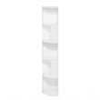 Pemberly Row 5-Tier Freestanding Corner Shelf Bookcase in Bookshelf in White