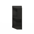 Pemberly Row 2-Tier Freestanding Corner Shelf Bookcase in Bookshelf in Espresso