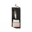 Pemberly Row 2-Tier Freestanding Corner Shelf Bookcase in Bookshelf in Espresso