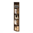 Pemberly Row 5-Tier Freestanding Corner Shelf Bookcase in Bookshelf Amber Pine