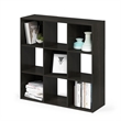 Pemberly Row Contemporary Cubic Storage Cabinet in 3x3 in Espresso