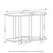 Pemberly Row Turn-N-Tube No Tools Modern Oval Side Table in Bauhaus Oak/Beige