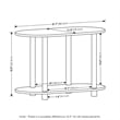 Pemberly Row Turn-N-Tube No Tools Modern Oval Side Table in White
