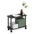 Pemberly Row Turn-N-Tube Rectangle End Table with Casters in Espresso