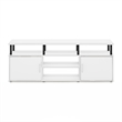 Pemberly Row TV Stand for TV up to 70-inch in Solid White/Black