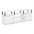 Pemberly Row TV Stand for TV up to 70-inch in Solid White/Black