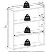 Pemberly Row 3-Tier Open Shelf Bookcase 7x24x26-inches in Amber Pine