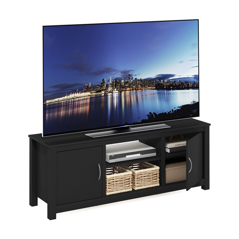 Pemberly Row Classic TV Stand with Storage for TV up to 65-inch in Americano